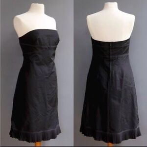 J CREW DRESS 4P BLACK STRAPLESS TAFFETA COCKTAIL 100% Silk NWTS
